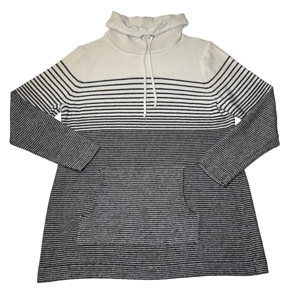 T by Talbots Women's XL Striped Cowl Neck Sweater